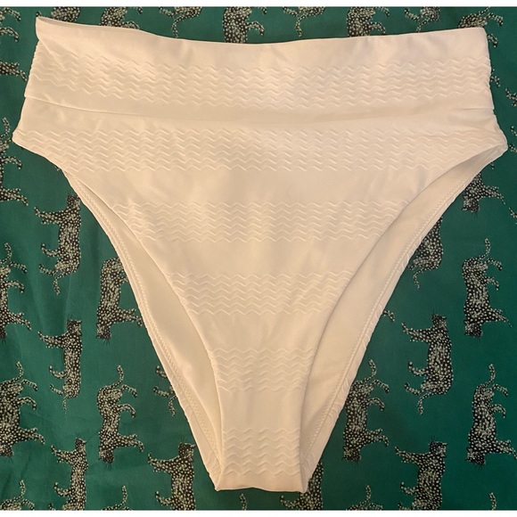 NWT Aerie Jacquard High Cut Cheeky Bikini Bottom - Picture 4 of 9